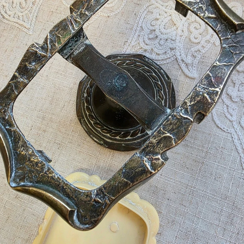 Vintage Amerock Carriage Metal Soap Dish Holders Antique Brass‎ Brutalist MCM